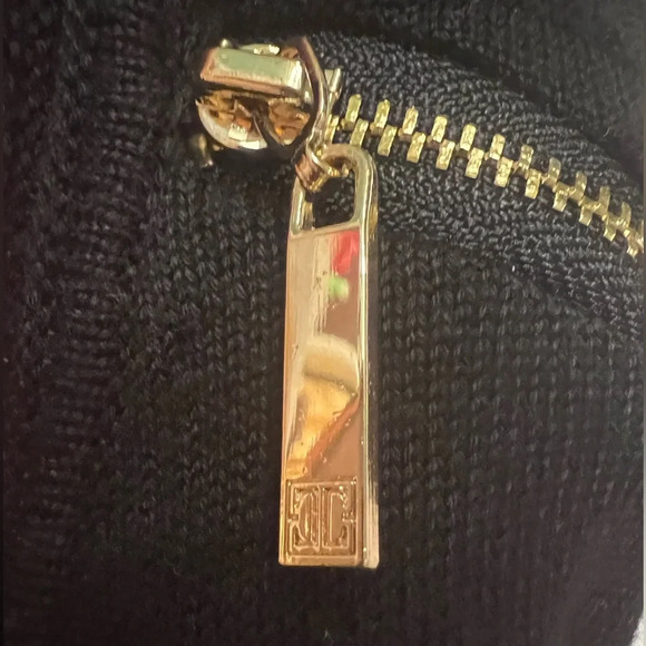 Black Ivanka Trump dress with gold zippers on shoulders (no tags). - Picture 5 of 6